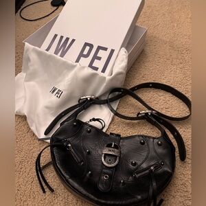 JW PEI Tessa Crushed Shoulder Bag – Black